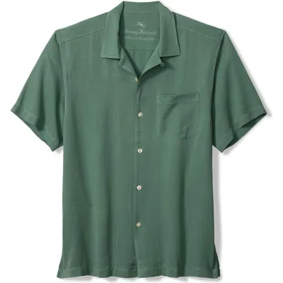 Tommy Bahama Harbor Luxe Silk Camp Shirt In Green