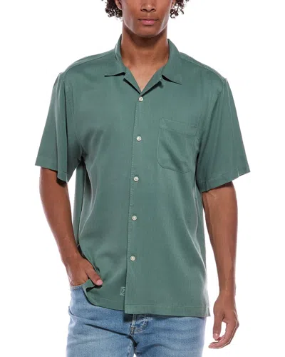 Tommy Bahama Harbor Luxe Silk Camp Shirt In Green