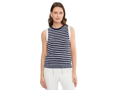 Tommy Bahama Harbor Pebble Cotton Stripe Tank Top In Black