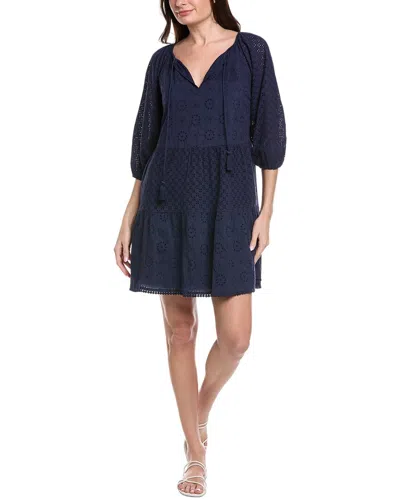 Tommy Bahama Harbour Eyelet Raglan Cover-up Dress In Blue