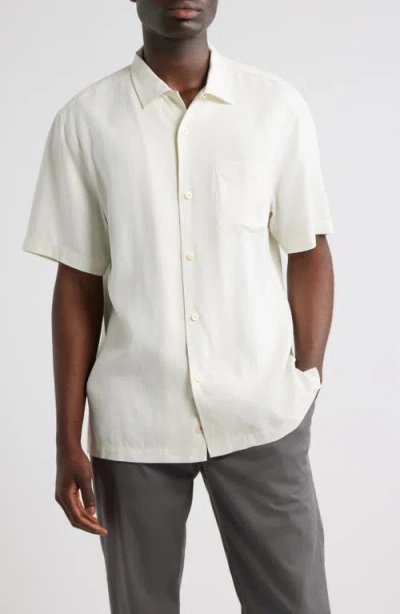 Tommy Bahama Hawaiian Herringbone Shirt In White
