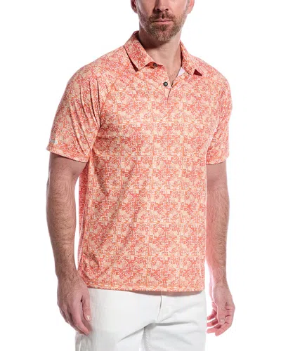 Tommy Bahama Hibiscus Tiles Polo Shirt In Orange