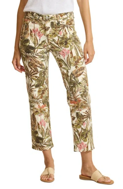 Tommy Bahama Hidden Coast High Waist Straight Leg Crop Jeans In Multi