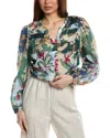 Tommy Bahama Hightide Flora Blouse In Green