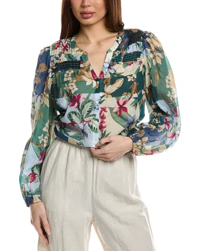 Tommy Bahama Hightide Flora Blouse In Green