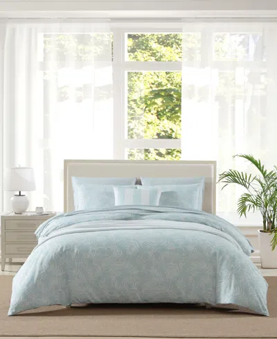 Tommy Bahama Home Art Of Palms Reversible 3 Piece Comforter Set, Full/queen In Blue Lagoon