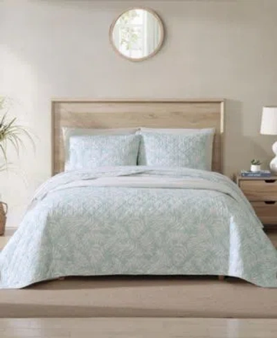 Tommy Bahama Home Art Of Palms Reversible Quilt Sets In Blue Lagoon