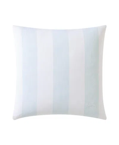 Tommy Bahama Home Closeout!  Awning Stripe Cotton Decorative Pillow, 20" X 20" In Blue Lagoon