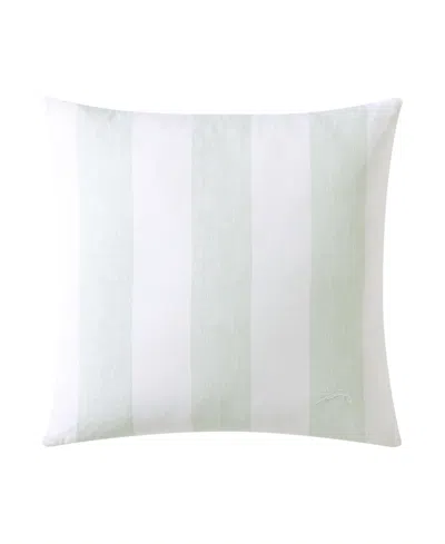 Tommy Bahama Home Closeout!  Awning Stripe Cotton Decorative Pillow, 20" X 20" In Spring Green