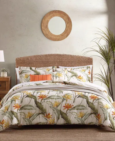 Tommy Bahama Home Birds Of Paradise 5 Piece Comforter Set, Full/queen In Open Beige
