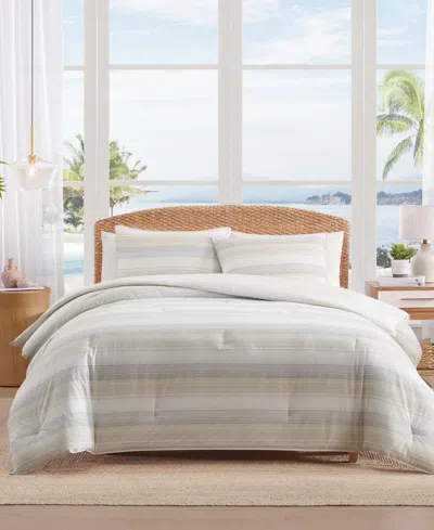 Tommy Bahama Home Canal Island Stripe Cotton 3-pc. Comforter Set, Full/queen In Multi