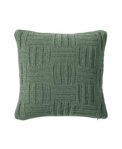 Tommy Bahama Home Chain Basket Knit Decorative Pillow, 20" X 20" In Jungle Green