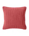 Tommy Bahama Home Chain Basket Knit Decorative Pillow, 20" X 20" In Rose Coral