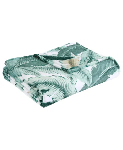 Tommy Bahama Home Classic Palms Ultra Soft Plush Fleece Blanket, Twin In Key Largo Green