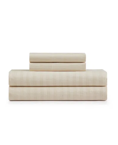 Tommy Bahama Home Coastline Micro Stripe 100% Cotton 4-piece Sheet Set, King In Neutral