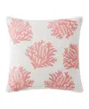Tommy Bahama Home Coral Island Slub Decorative Pillow, 20" X 20" In Light Coral