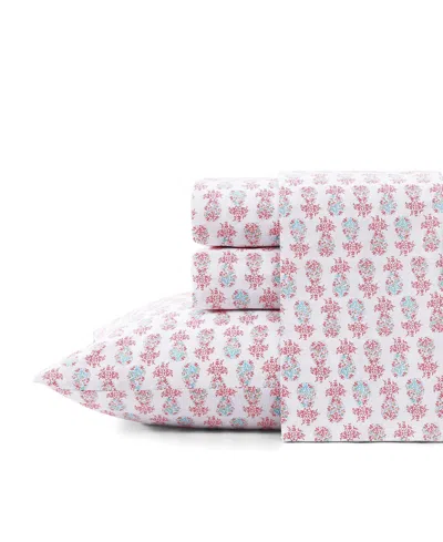 Tommy Bahama Home Cotton Percale 4 Piece Sheet Set, Queen
