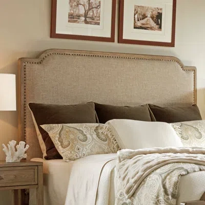 Tommy Bahama Home Cypress Point Upholstered Panel Headboard In Gray