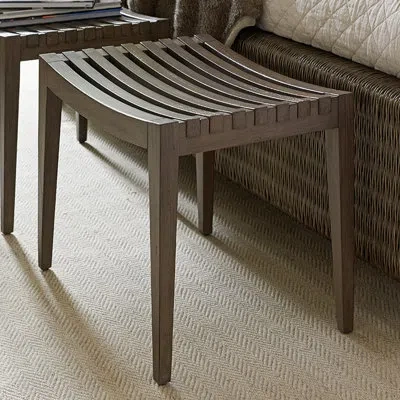 Tommy Bahama Home Cypress Point Wood Bench In Gray