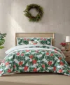 Tommy Bahama Home Festive Palms Reversible 3-pc. Comforter Set, Full/queen In Mid Blue,red,white