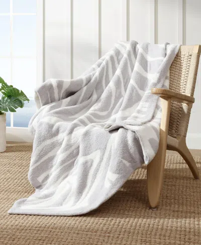 Tommy Bahama Home Closeout!  Jungle Zebra Knit Throw, 70" X 50" In Grey