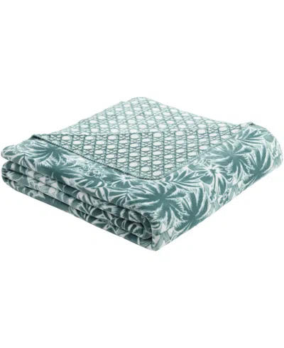 Tommy Bahama Home Closeout!  Lanikai Fronds Flannel Blanket, Twin In Green