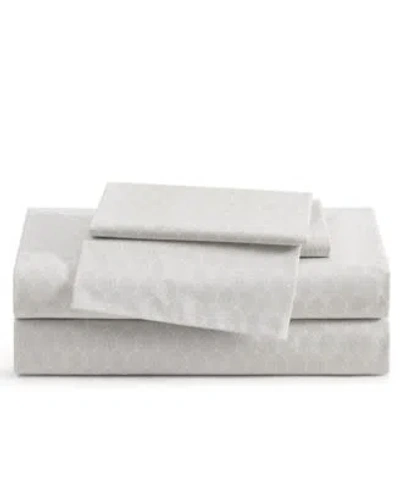 Tommy Bahama Home Line Palms Washed 200 Thread Count Cotton Sheet Sets In Gray
