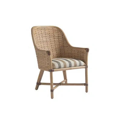 Tommy Bahama Home Los Altos Keeling Woven Arm Chair In Stripe