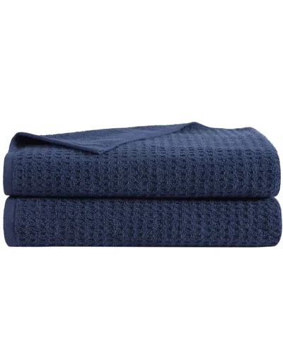 Tommy Bahama Home Northern Pacific Cotton Terry 2 Piece Bath Sheet Set In Blue