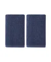 Tommy Bahama Home Northern Pacific Cotton Terry 2 Piece Hand Towel Set In Blue
