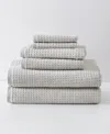 Tommy Bahama Home Northern Pacific Quick Dry Towel Set, 6 Piece In Pelican Grey