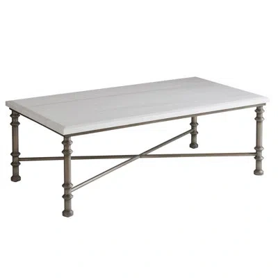 Tommy Bahama Home Ocean Breeze Flagler Marble Top Cocktail Table In White