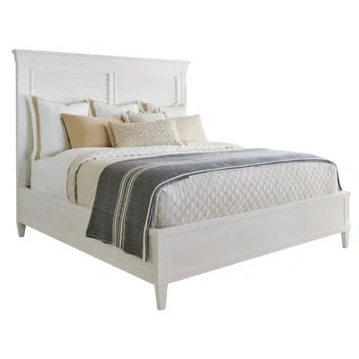 Tommy Bahama Home Ocean Breeze Royal Palm Louvered Bed In Ivory
