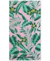 Tommy Bahama Home Palm Beach Bliss Cotton Oversized Beach Towel, 72" X 36" In Pink