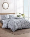 Tommy Bahama Home Pen Ink Cotton Duvet Cover Set In Indigo