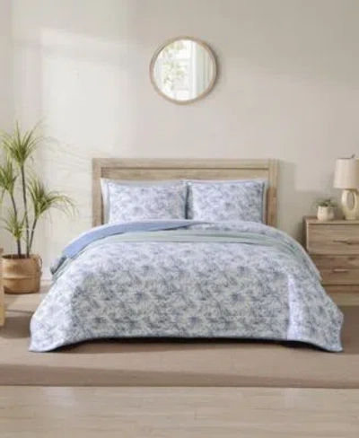 Tommy Bahama Home Pen Ink Reversible Quilt Sets In Indigo