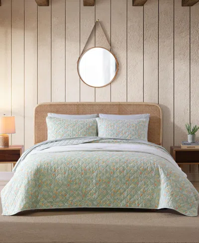 Tommy Bahama Home Closeout!  Pineapple Bloom Reversible 2 Piece Quilt Set, Twin In Spring Green