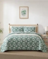 Tommy Bahama Home Pineapple Venture Reversible Quilt Sets In Green