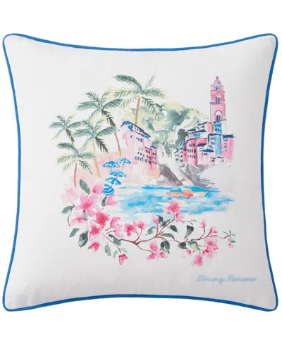 Tommy Bahama Home Scenic Cotton Decorative Pillow, 20" X 20" In Multi