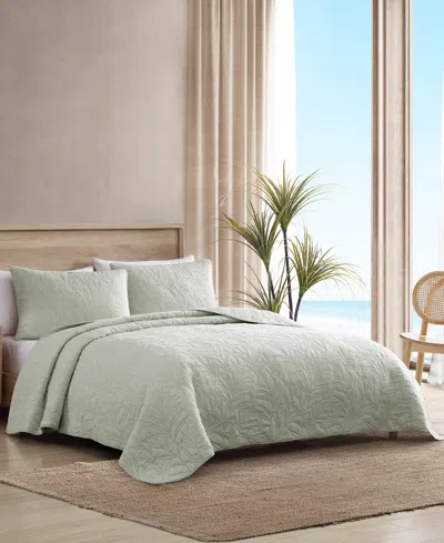 Tommy Bahama Home Solid Costa Sera Cotton Reversible Quilt, Full/queen