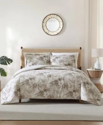 Tommy Bahama Home Tommy Bahama Beachway Blooms Reversible Comforter Set In Beige