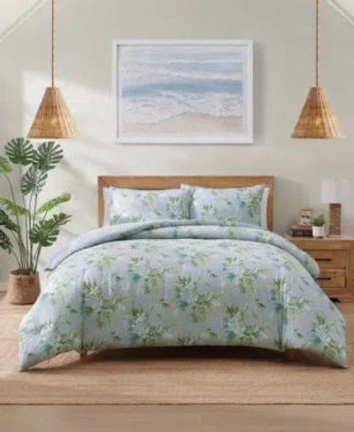 Tommy Bahama Home Tommy Bahama Floral Enchantment 3 Pc. Comforter Set In Blue