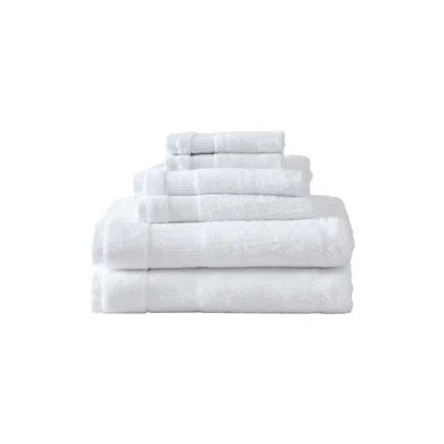 Tommy Bahama Home Tommy Bahama Island Retreat 6 Piece Solid Cotton Towel Set In White