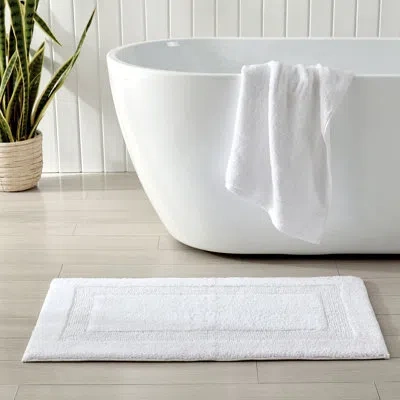Tommy Bahama Home Tommy Bahama Long Branch Solid Cotton Reversible Bath Rug In White