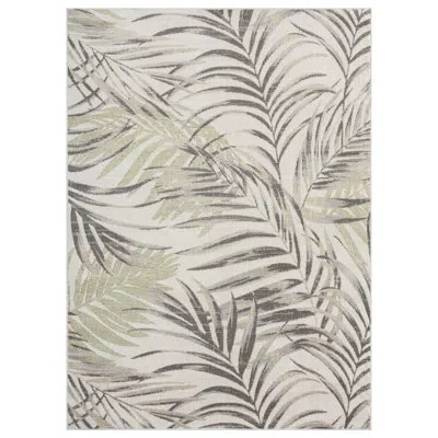 Tommy Bahama Home Tommy Bahama Malibu Palm Springs Coastal Indoor/outdoor Area Rug, Ivory/green In Ivory;green