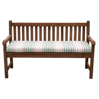Tommy Bahama Home Tommy Bahama Outdoor Bench Cushion, Striped Sunbrella Fade-resistant For Porch Swings, Garden Benche In Brown