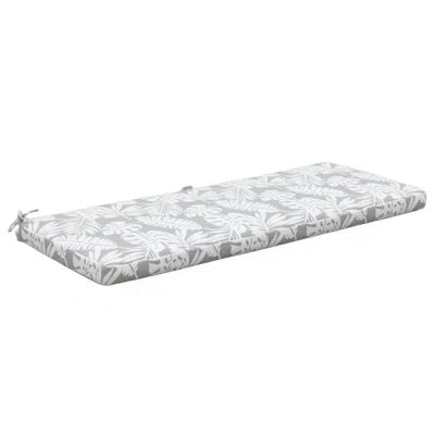 Tommy Bahama Home Tommy Bahama Outdoor Bench Cushion, Tropical Print Sunbrella Fade-resistant For Porch Swings, Garden In White