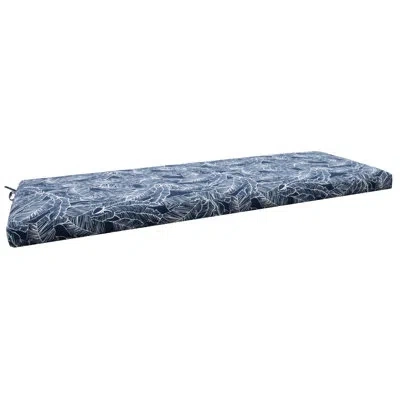 Tommy Bahama Home Tommy Bahama Outdoor Bench Cushion, Tropical Print Sunbrella Fade-resistant For Porch Swings, Garden In Blue