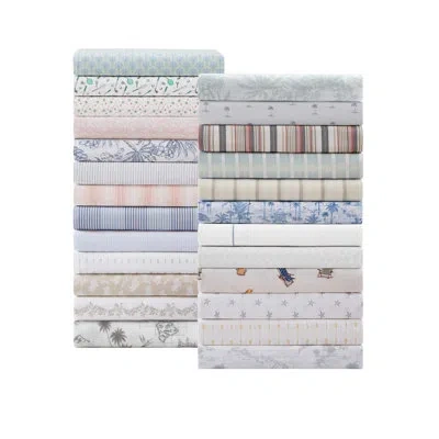 Tommy Bahama Home Tommy Bahama Printed Percale Cotton Sheet Set In Blue Ala Moana Stripe