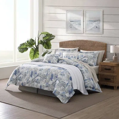 Tommy Bahama Home Tommy Bahama Raw Coast Blue Cotton Comforter Set In Blue;red